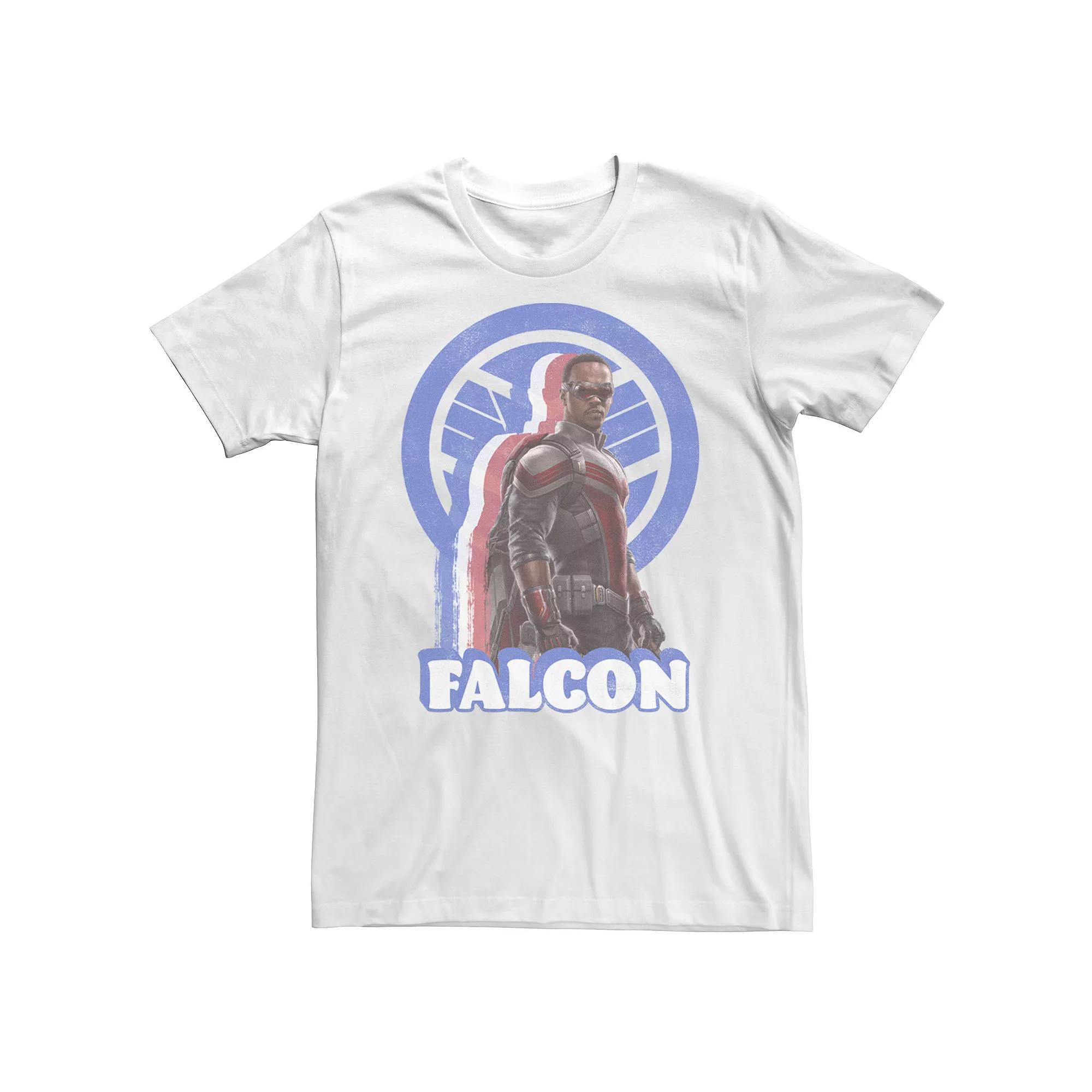 Men's Marvel Falcon And The Winter Soldier Fading Portrait Tee, Size: Large, White Product Image