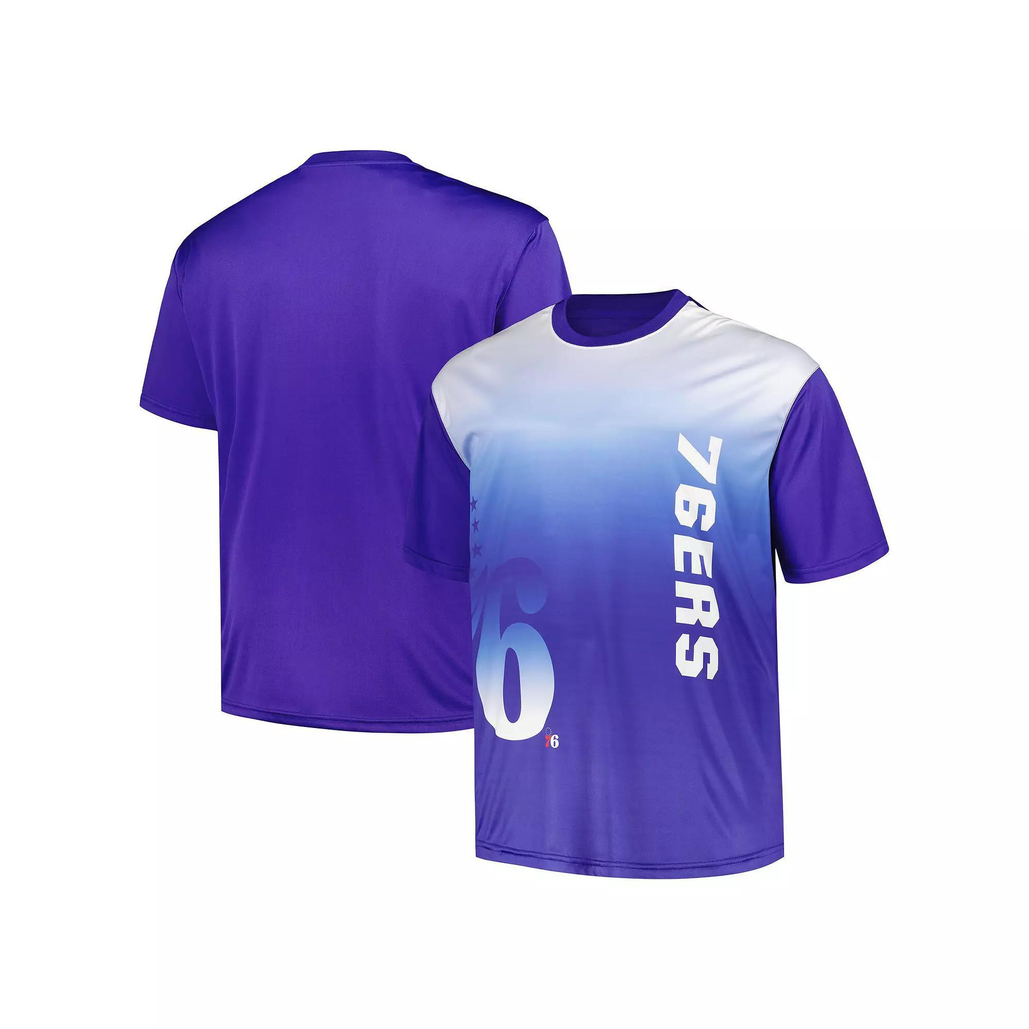 Men's Royal Philadelphia 76ers Big & Tall Sublimated T-Shirt, Size: 4XLT, 76r Blue Product Image