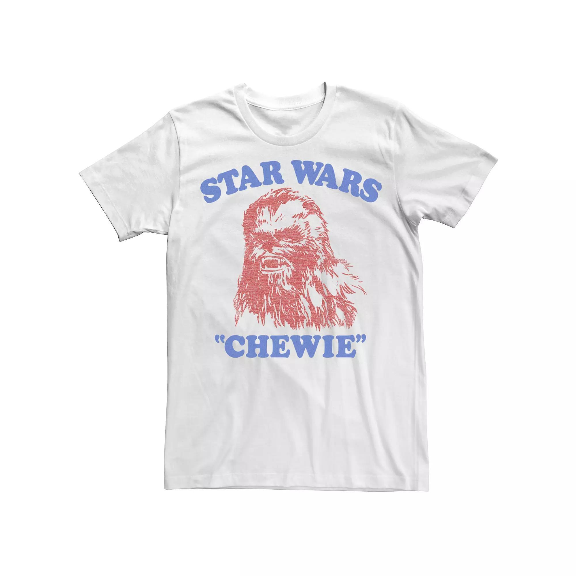 Men's Star Wars Chewie Vintage Portrait Tee, Size: XL, White Product Image
