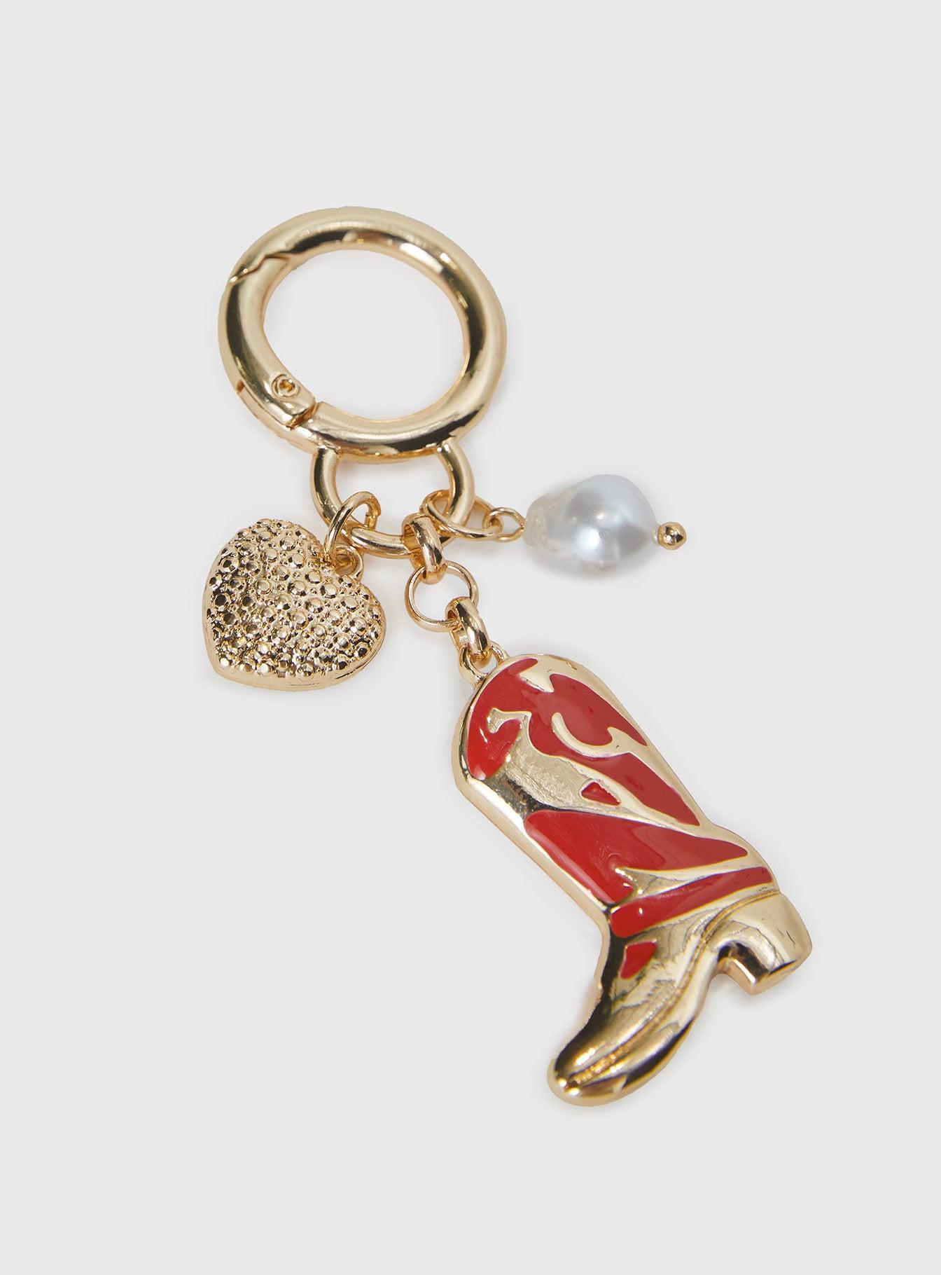 Such A Charmer Keyring Gold Product Image