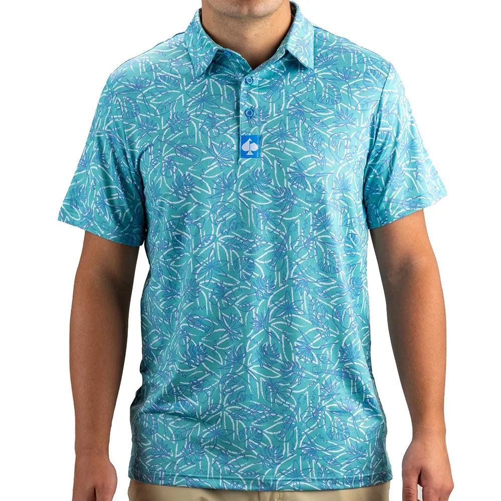 Pins and Aces Men's Golf Polo, Size: Medium, Blue Munsell Product Image