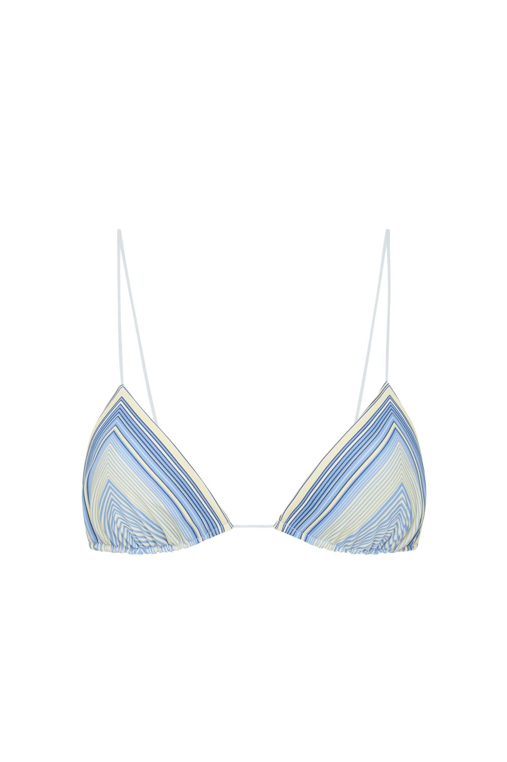 Elea Bikini Top Futura Stripe Sky Blue - Final Sale Product Image