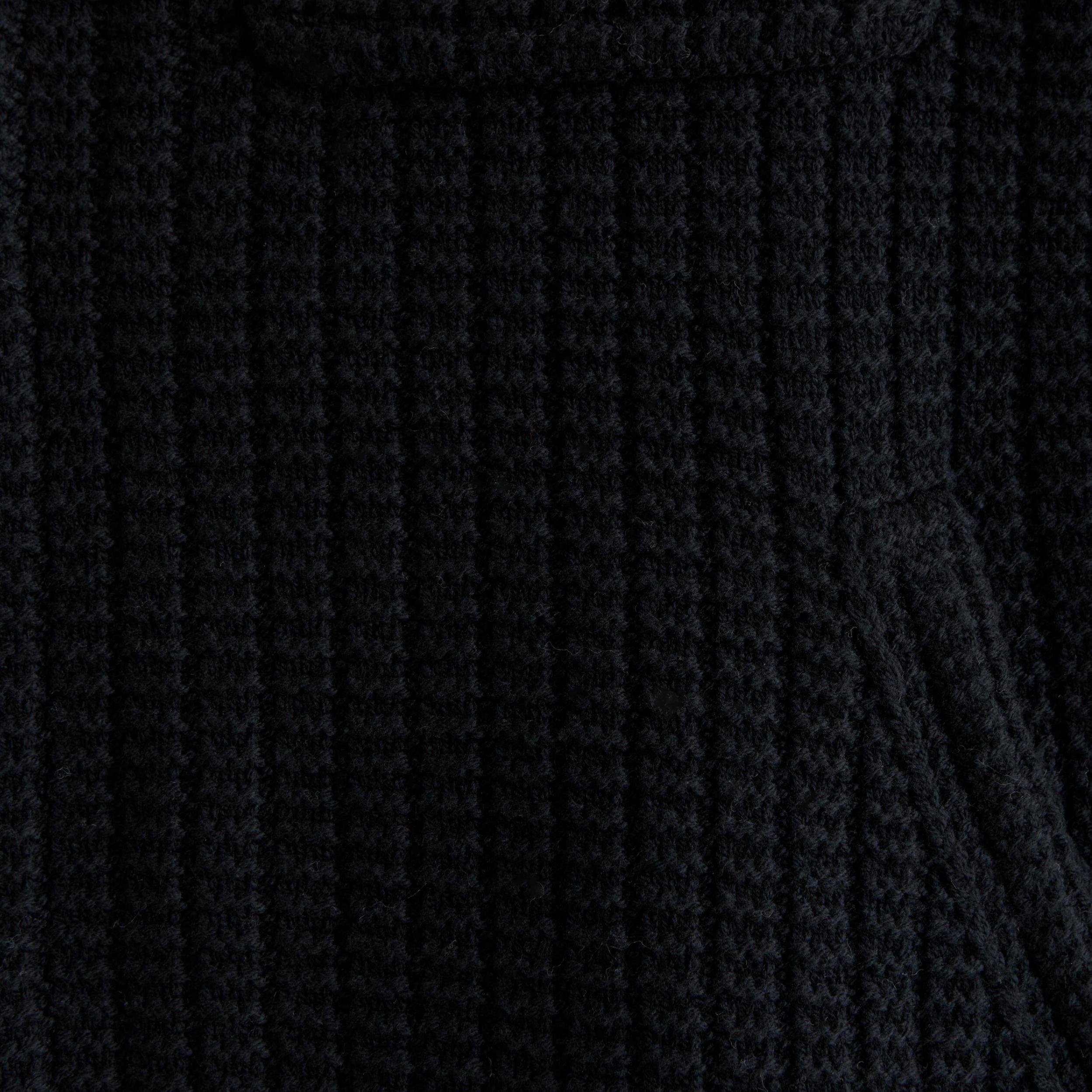Cropped Stitched Sweater Shirt Jacket Product Image