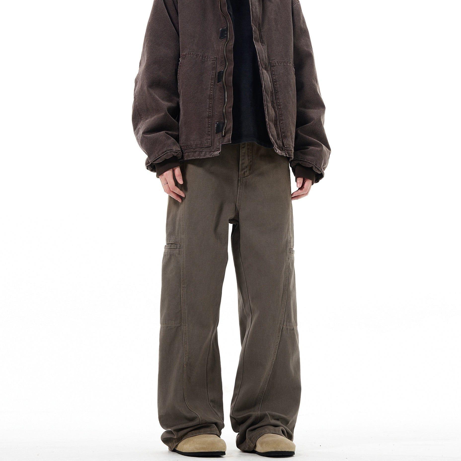 RT No. 11204 BROWN RECONSTRUCTED RELAX STRAIGHT JEANS Product Image