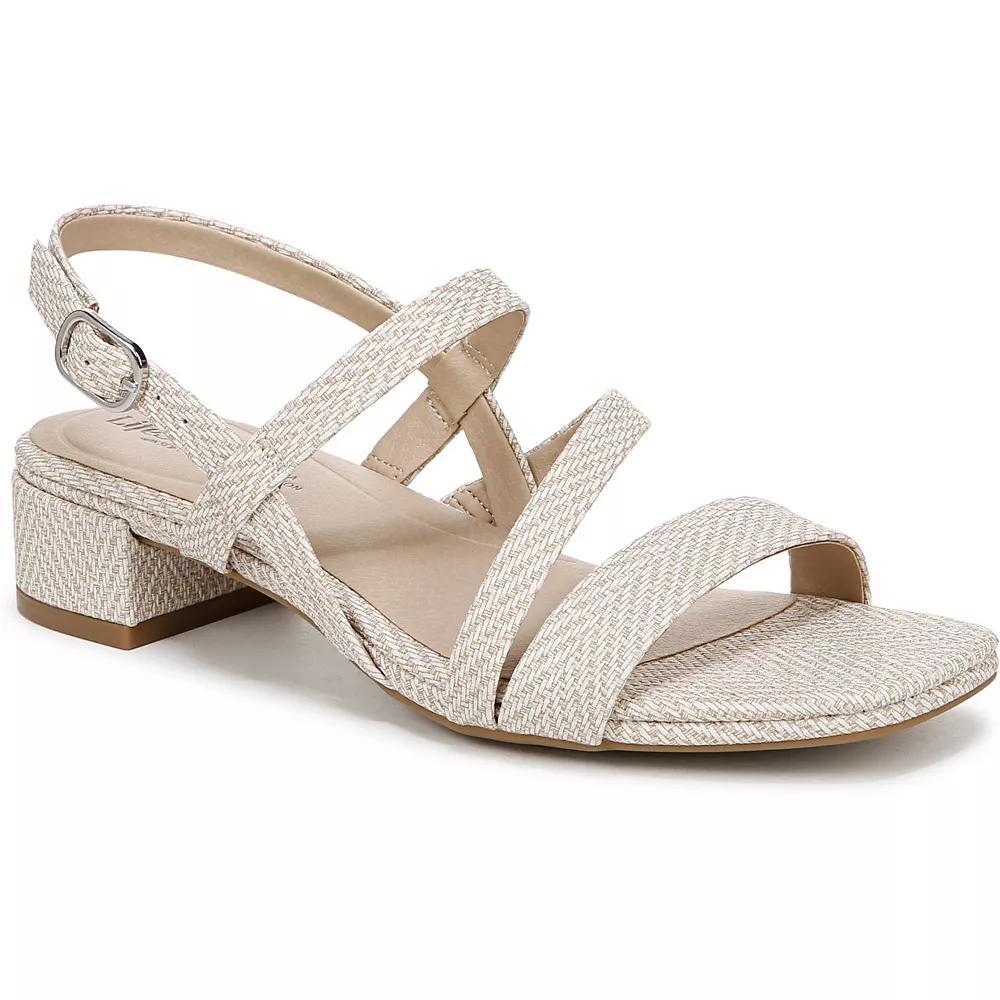 LifeStride Janet Women's Slingback Dress Sandals, Size: 5, Ivory Faux Leather Product Image