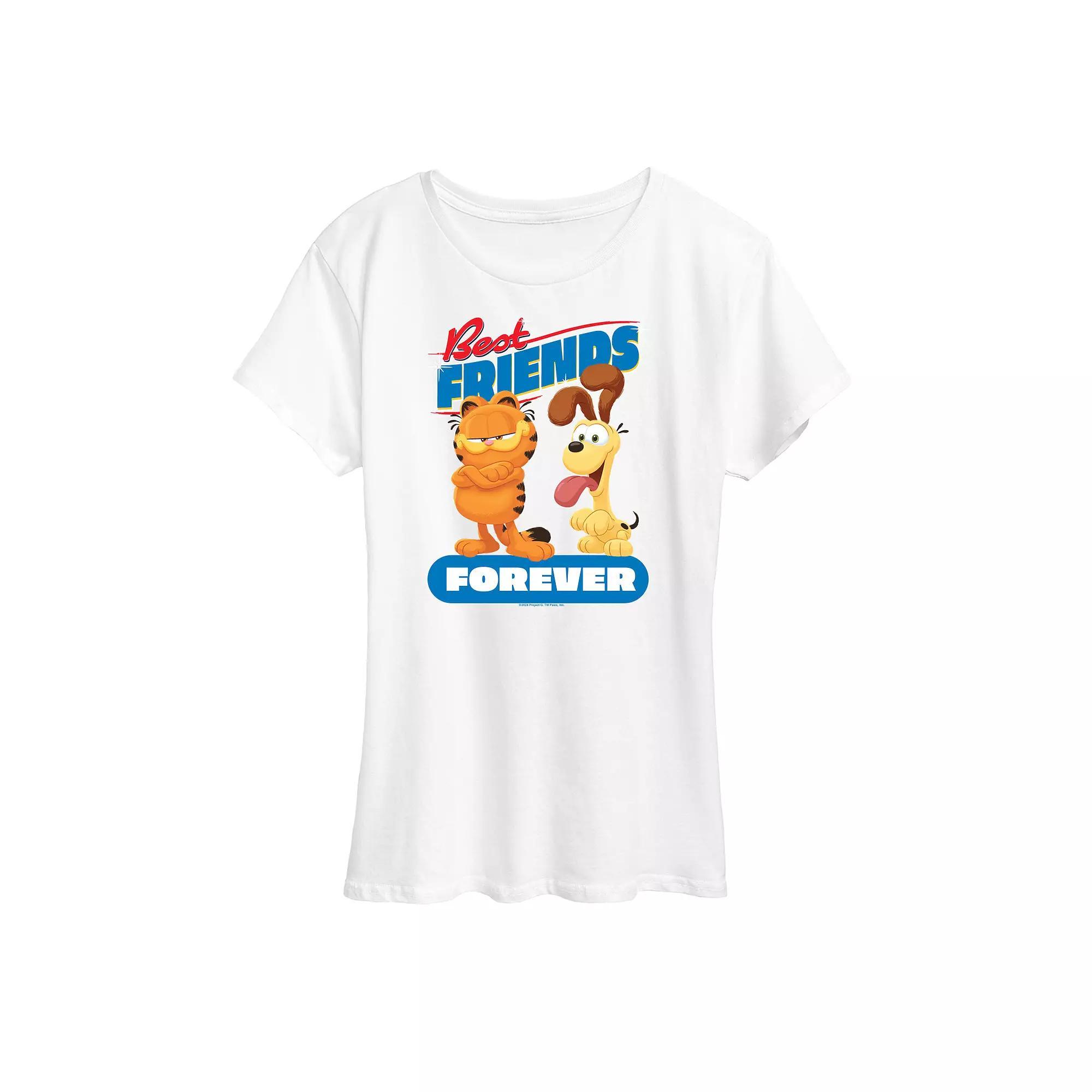 Womens The Garfield Movie Friends Forever Graphic Tee Product Image
