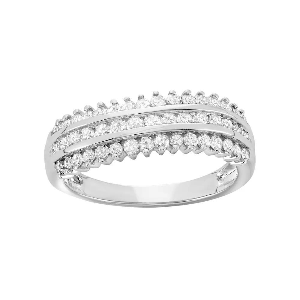 3/4 Carat T.W. Diamond 10k White Gold Ring, Women's, Size: 6 Product Image