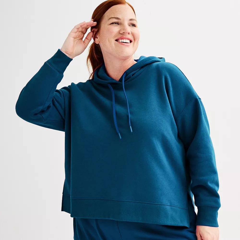Plus Size Tek Gear® Ultrasoft Fleece Hoodie, Women's, Size: 1XL, Rugged Green Product Image