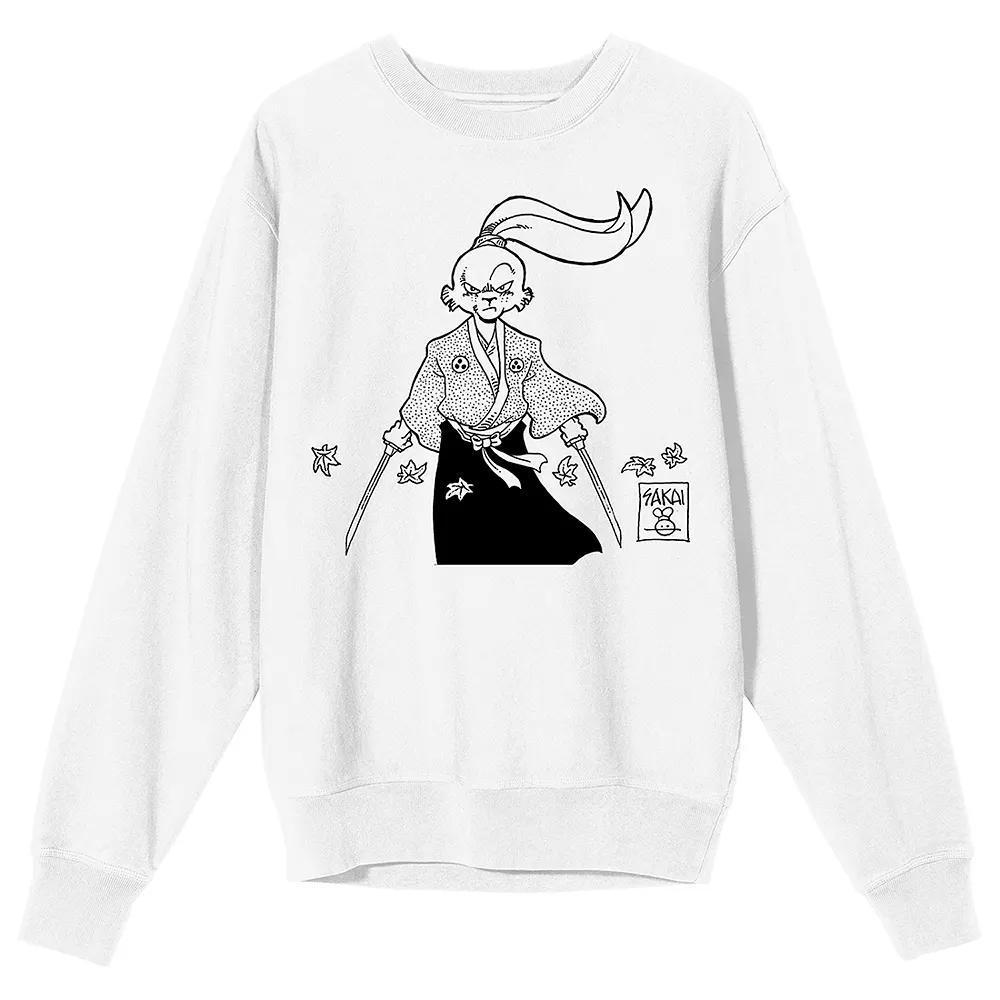 Men's Usagi Yojimbo Miyamoto Usagi Long Sleeve Graphic Tee, Size: Medium, White Product Image