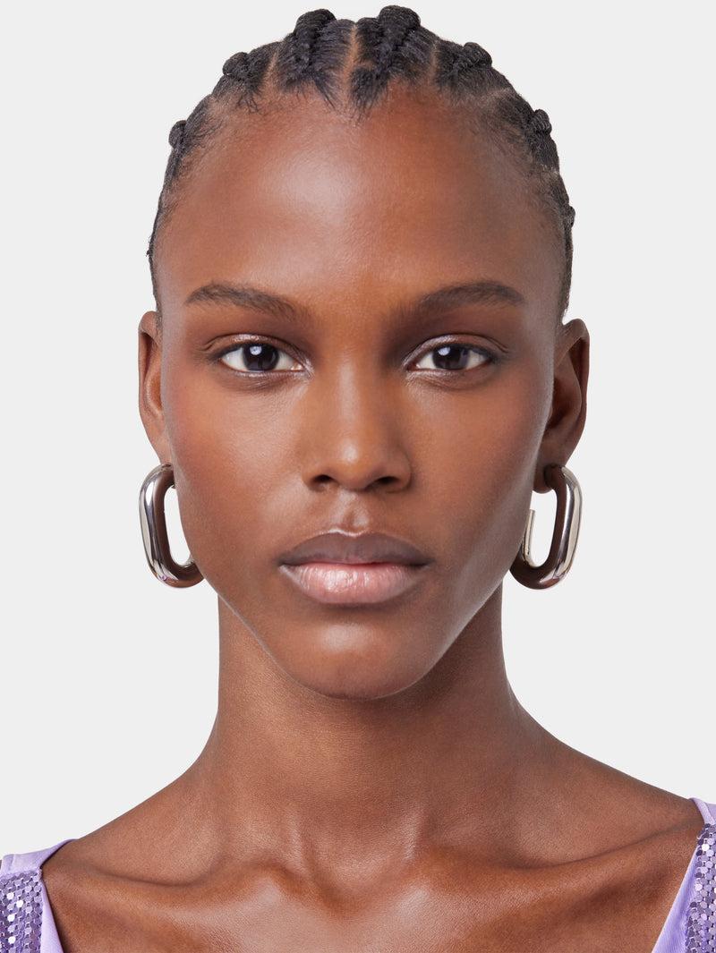 Silver XL Link Earrings Product Image