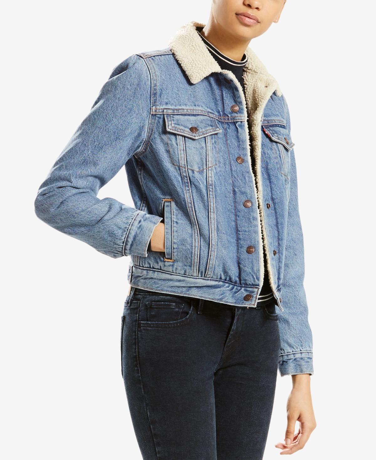 Levi's(r) Womens Original Sherpa Trucker Jacket Black) Women's Coat Product Image