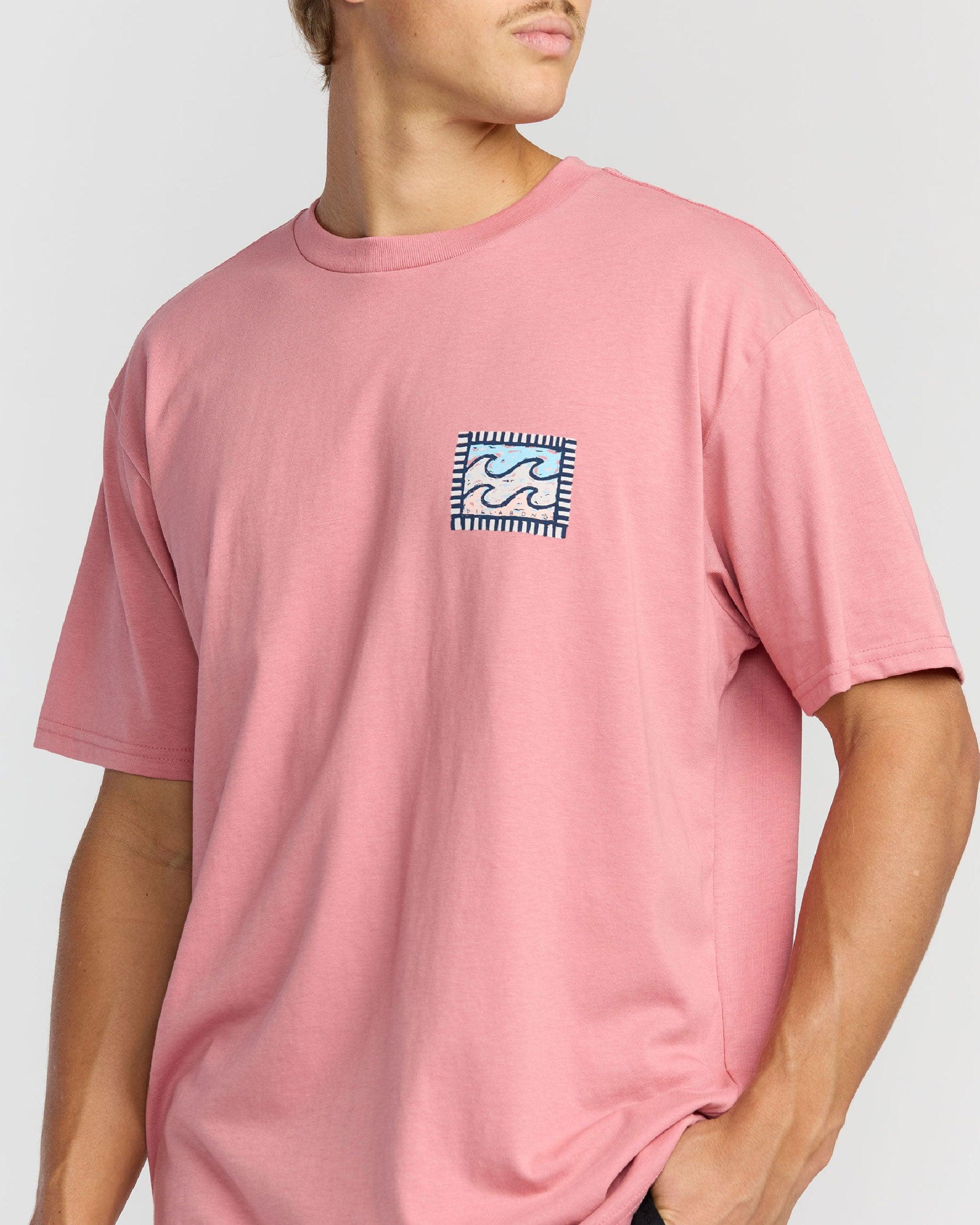 Crayon Wave T-Shirt - Dusty Pink Male Product Image