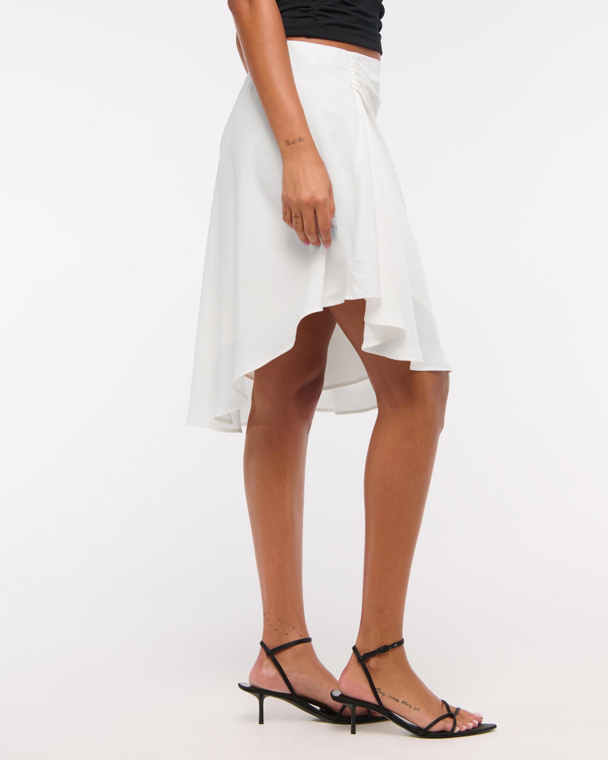 Low Rise Asymmetrical Hem Mini Skirt Product Image