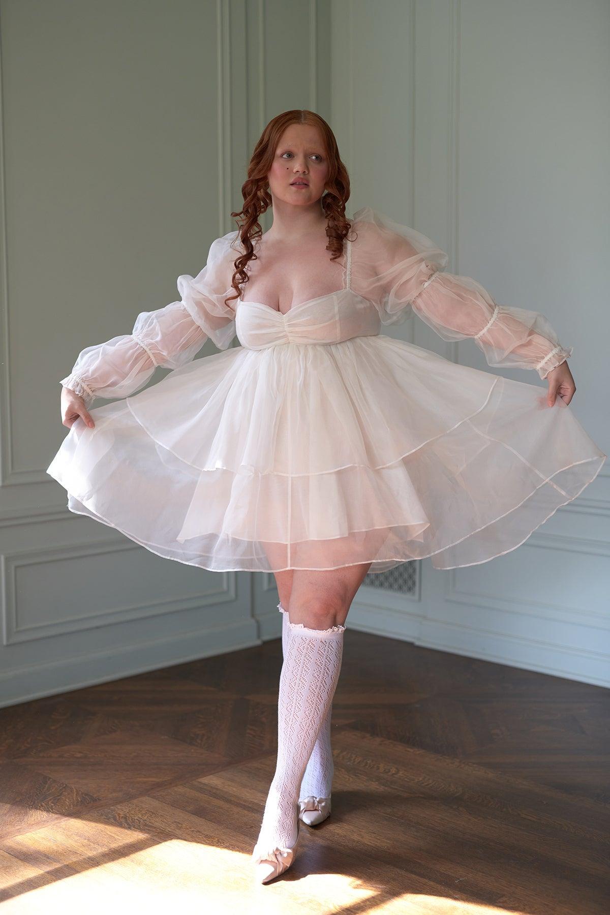 The Silk Gauze Ivory Moonlight Dress Product Image
