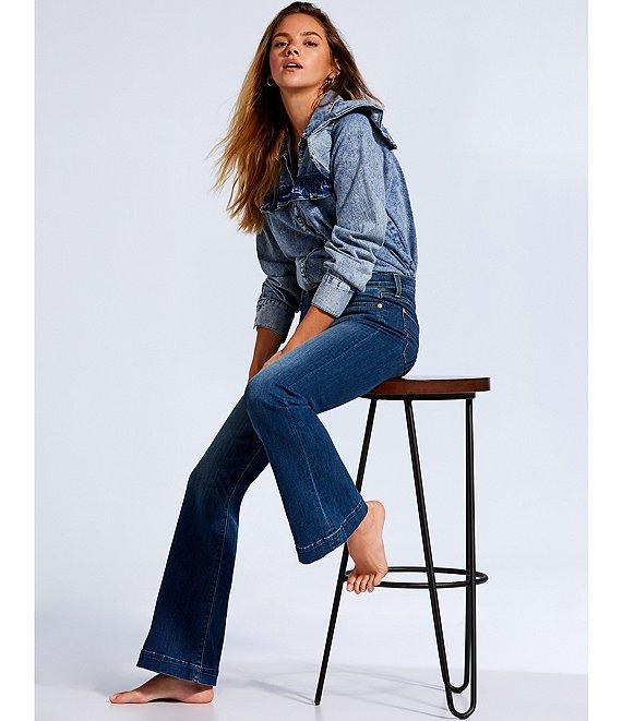 7 For All Mankind Tailorless Dojo Flare Leg Jeans Product Image