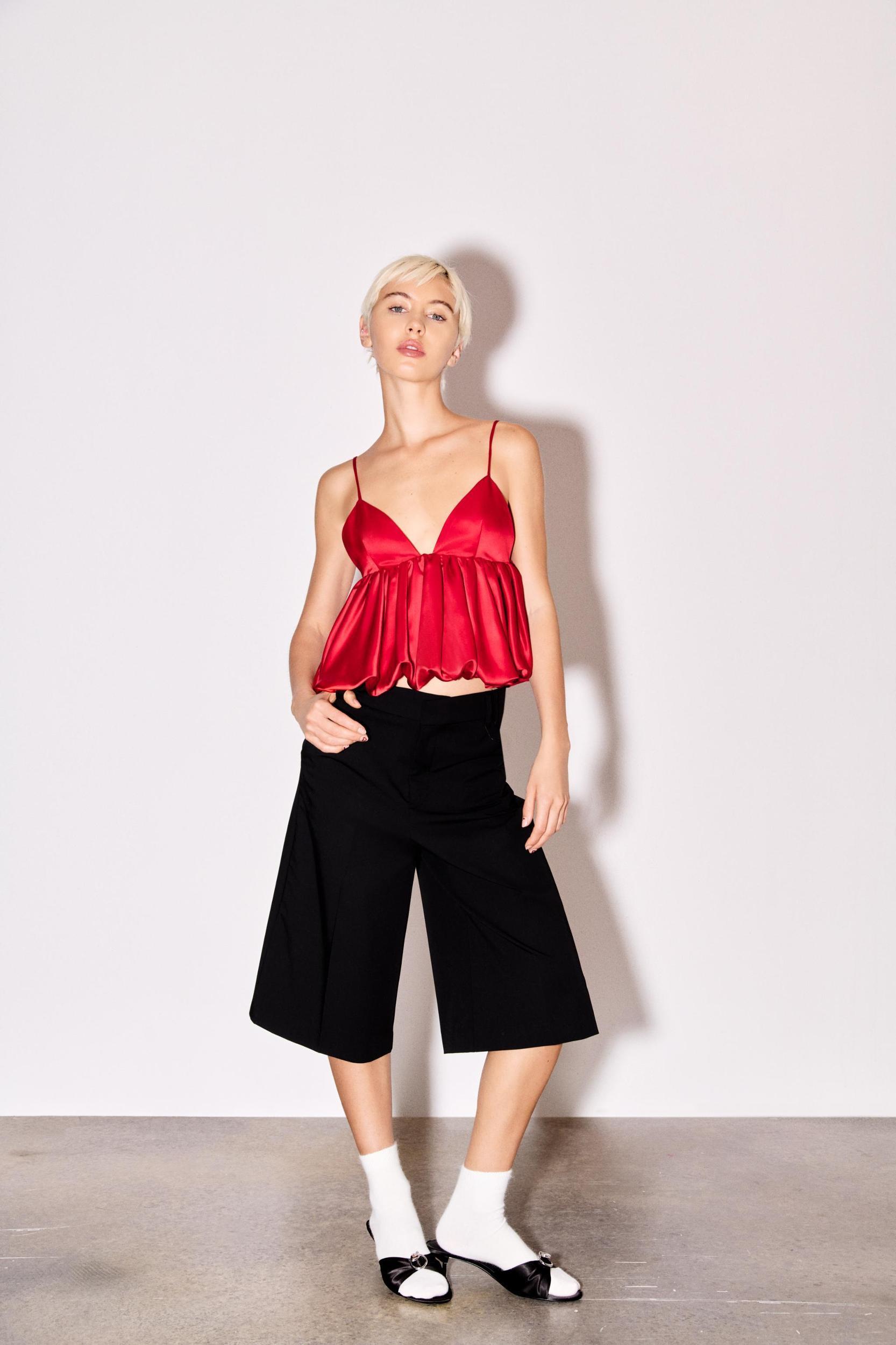 VOLUMINOUS SATIN EFFECT TOP Product Image