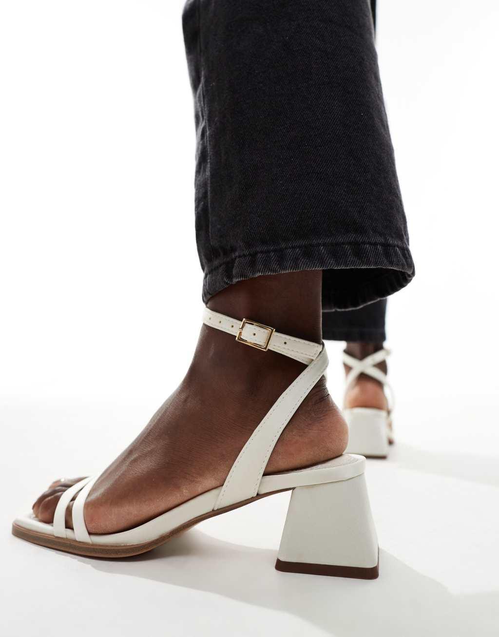 ASOS DESIGN Honeydew mid block heel sandals Product Image