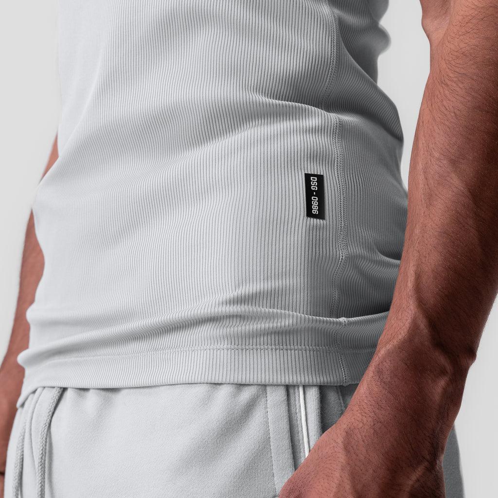0986. Creora® Tech Ribbed Tank - Ice Blue Product Image