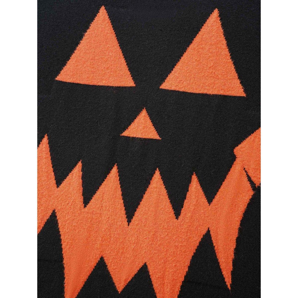 Plus Size Supersoft Essentials Jack-o-Lantern Jacquard Back Printed Cardigan Black Women Casual Loose Long Sleeve Everyday Cardigans BloomChic 10/M Product Image