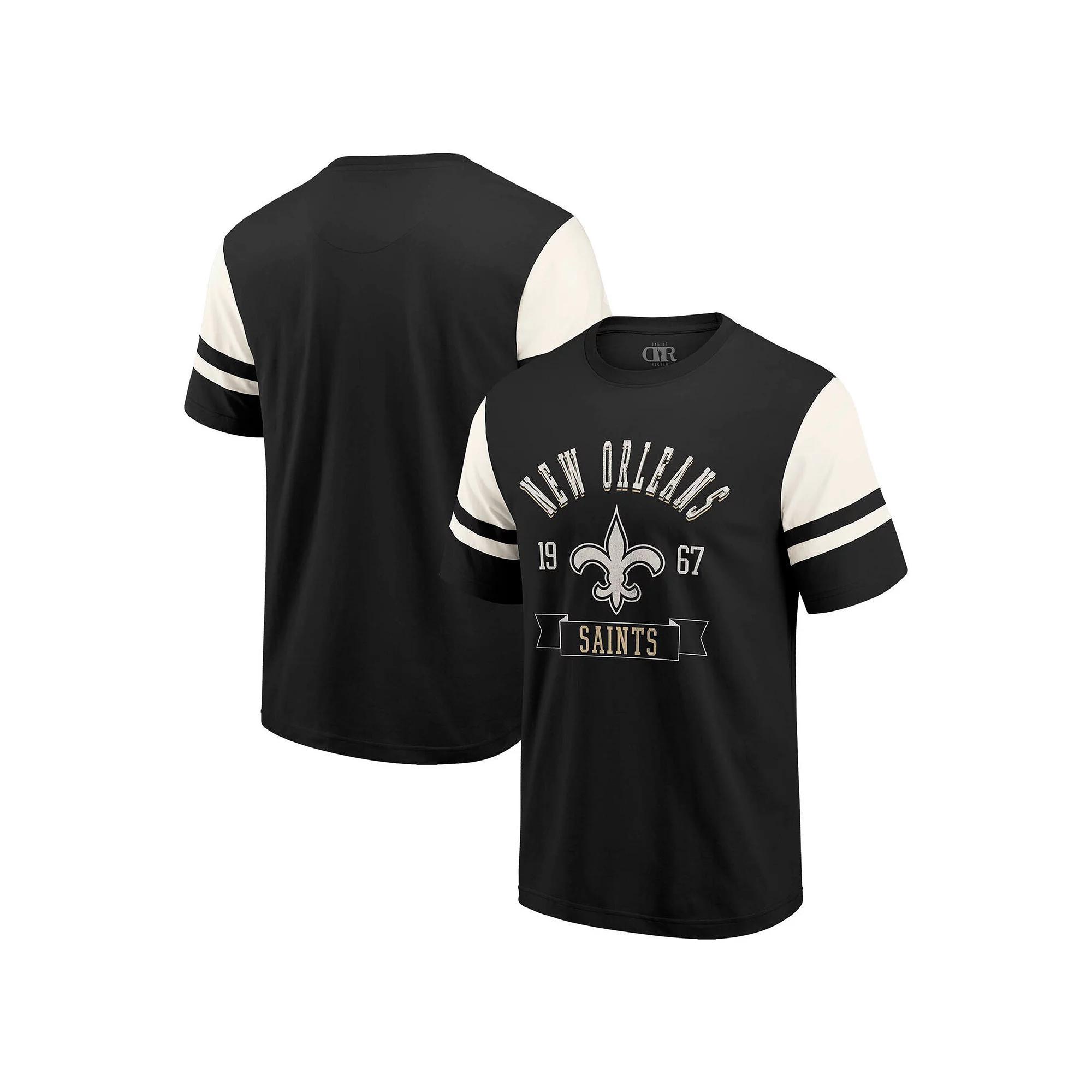 Men's Darius Rucker Collection by Fanatics  Black New Orleans Saints Football T-Shirt, Size: Medium Product Image