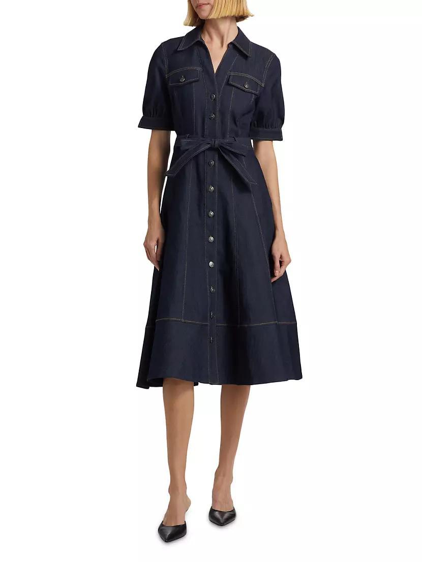 Suzie Denim Tie-Waist Shirtdress Product Image