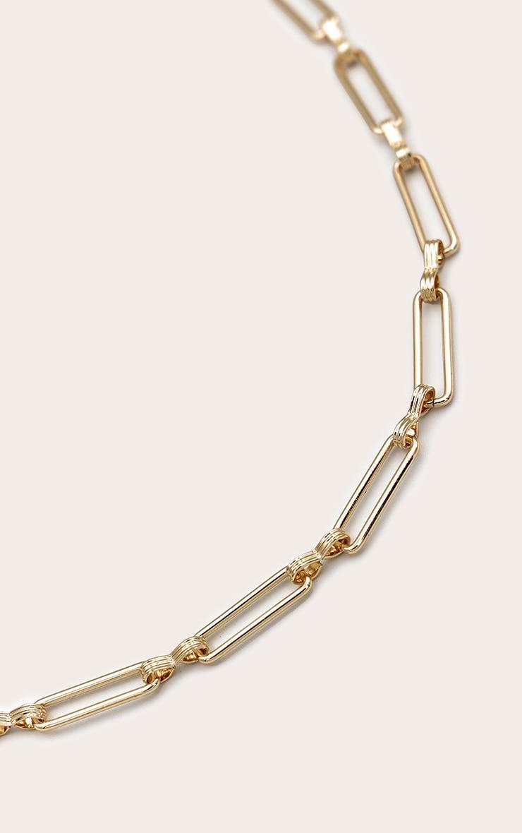 Gold Spaced Chain Link Necklace Product Image
