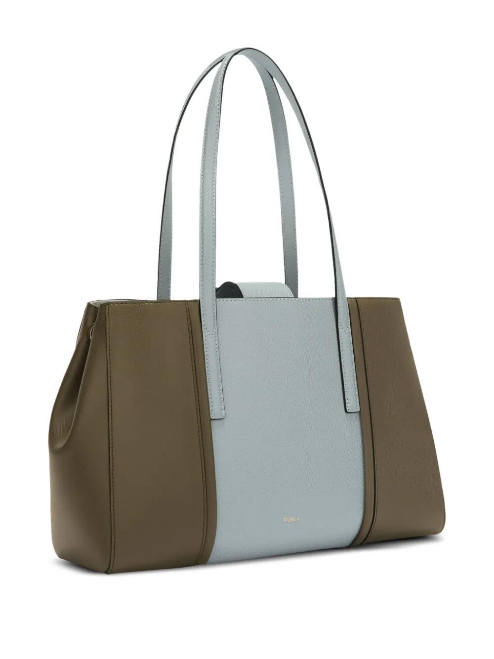 FURLA Leather Tote Bag In Gold Product Image