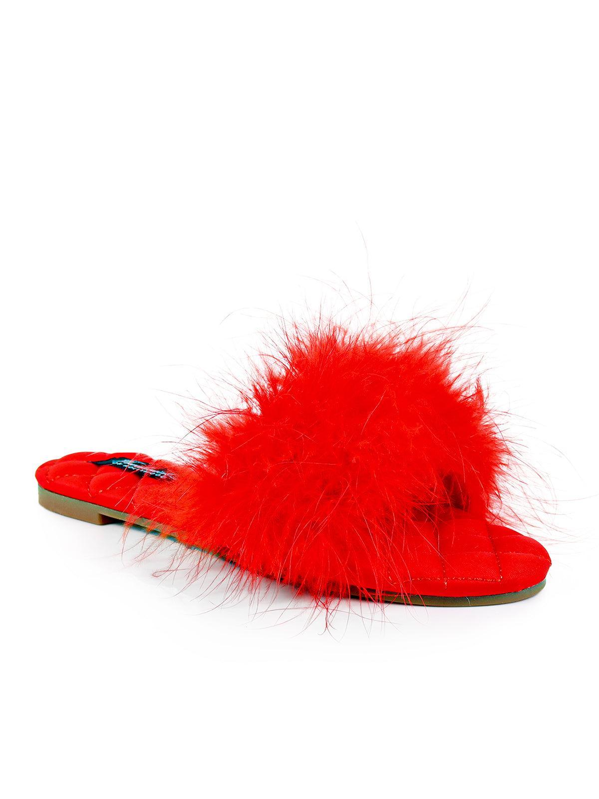 Maxim Feather Flat Sandal by Frederick's of Hollywood Product Image