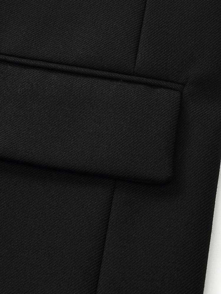 Worsted Wool Double-Breasted Women Blazer Product Image