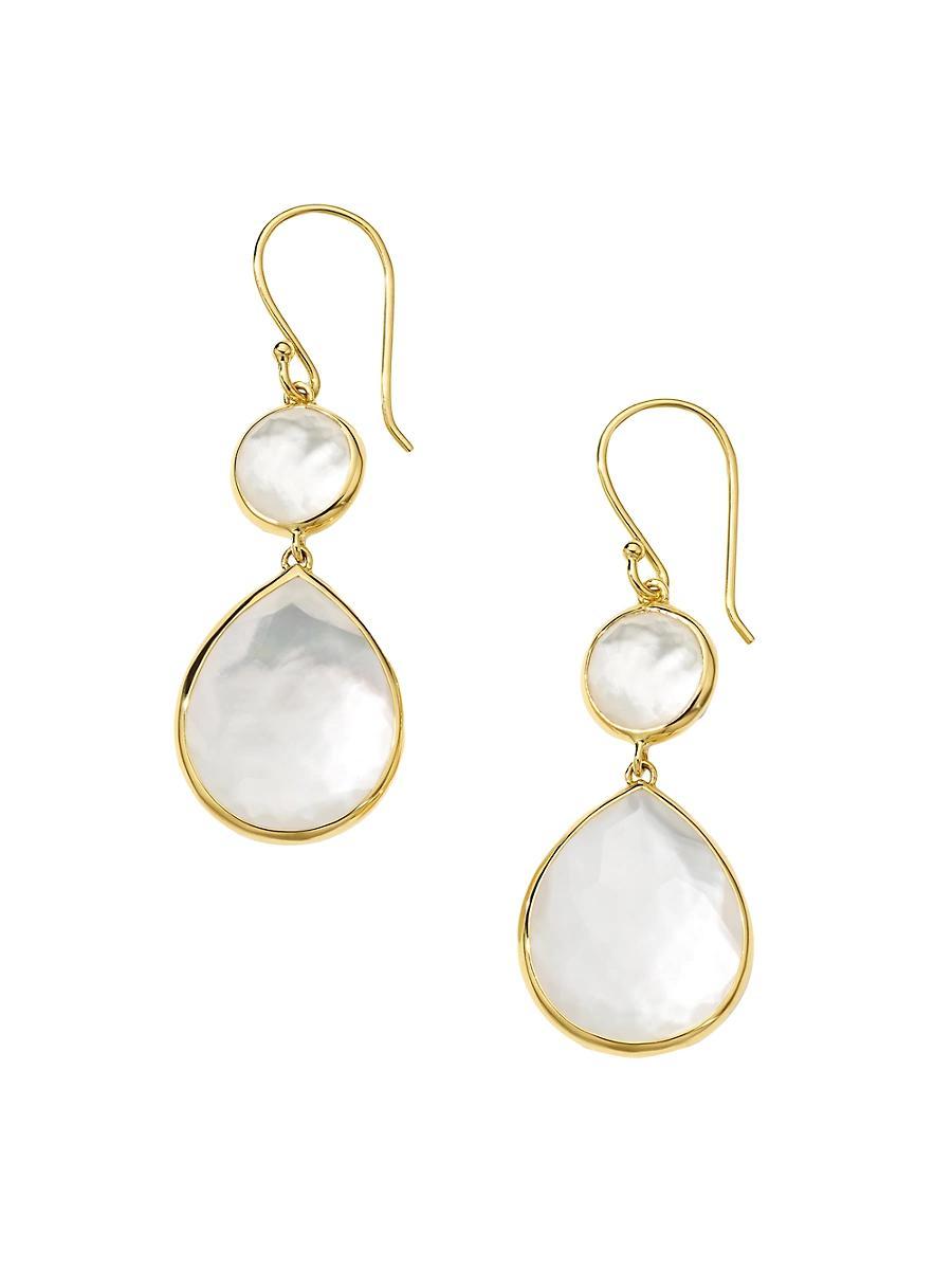 Ippolita 18K Yellow Gold Rock Candy Mother of Pearl & Rock Crystal Doublet Drop Earrings Product Image