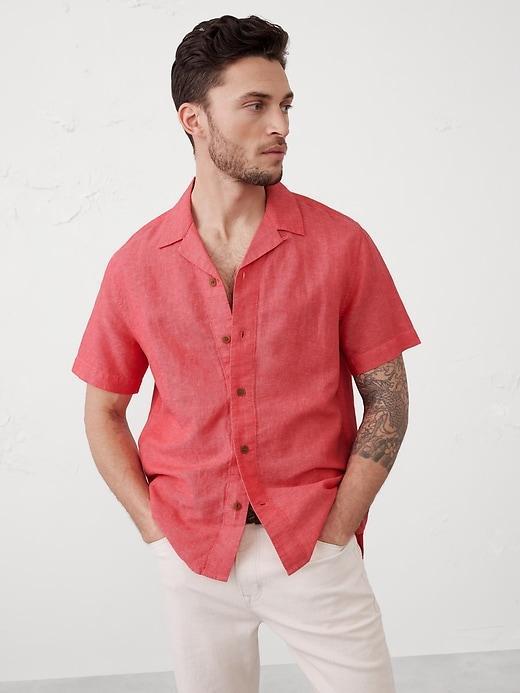 Linen-Blend Resort Shirt Product Image
