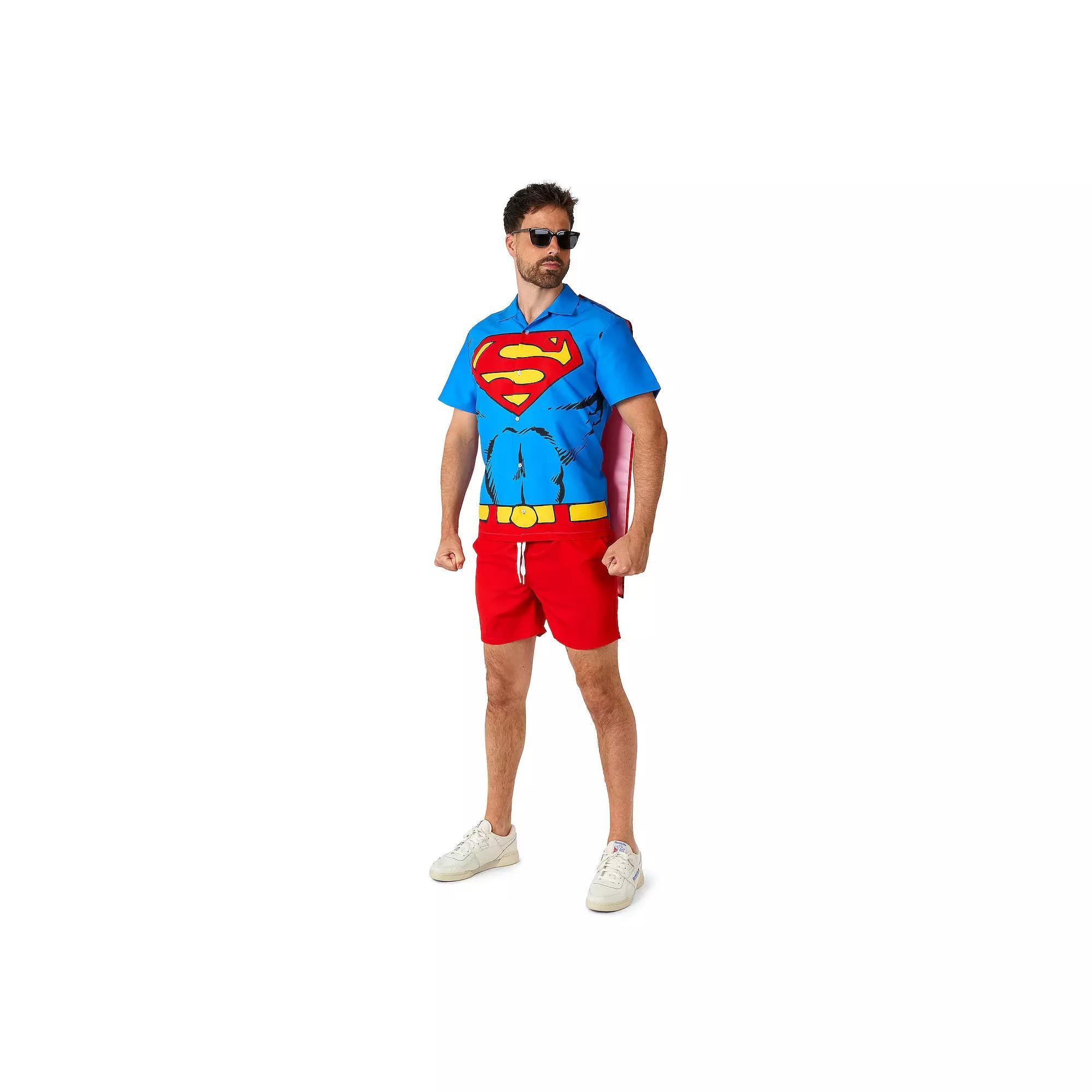Mens Superman Shirt And Short Set Product Image