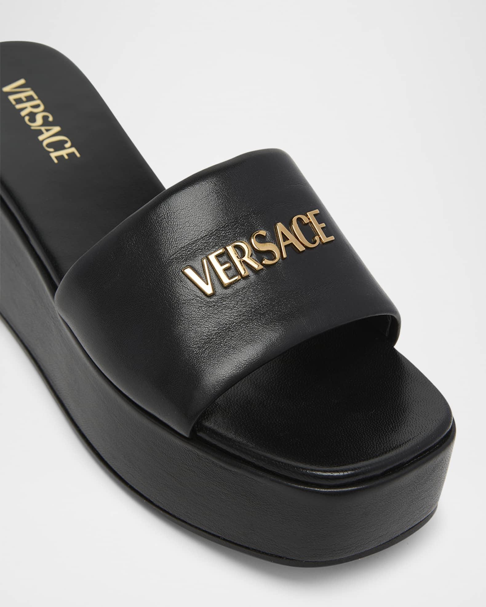 Tag Platform Lambskin Leather Mules Product Image