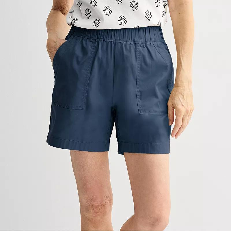 Petite Croft & Barrow® Pull On Twill Shorts, Women's, Size: XL Petite, Manolo Green Product Image
