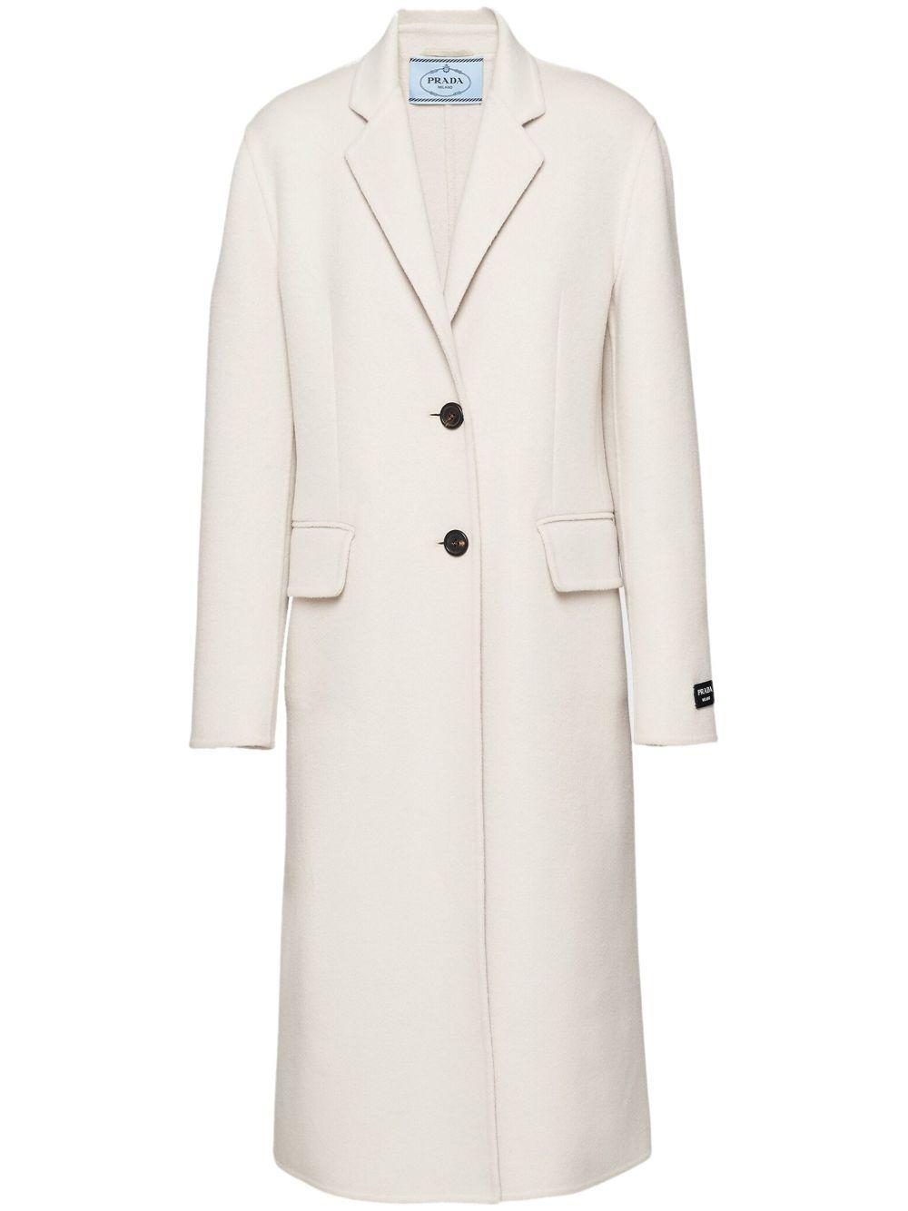 single-breasted cashgora coat Product Image