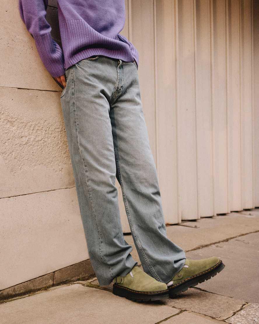 Dr. Martens Womens Zebzag Suede Slingback Mule Sandals Product Image