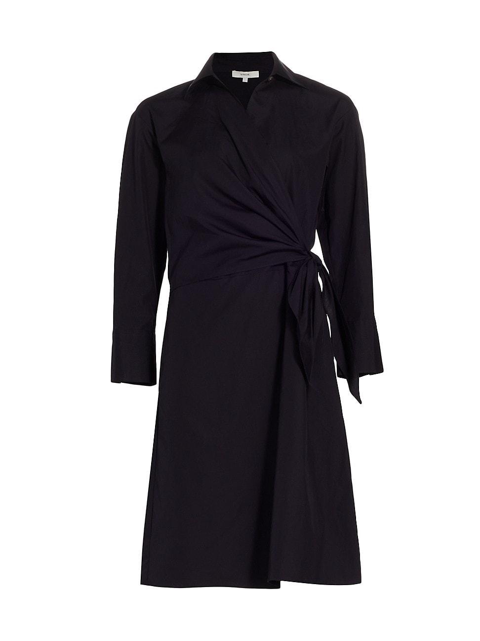 Womens Wrap Tie-Waist Shirtdress Product Image