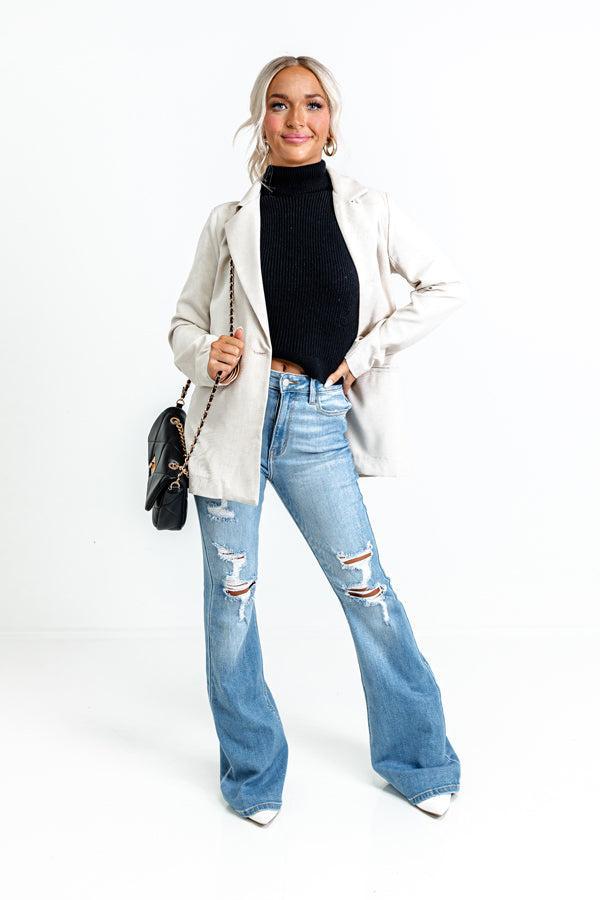 Cozy In Montauk Knit Top In Black Product Image