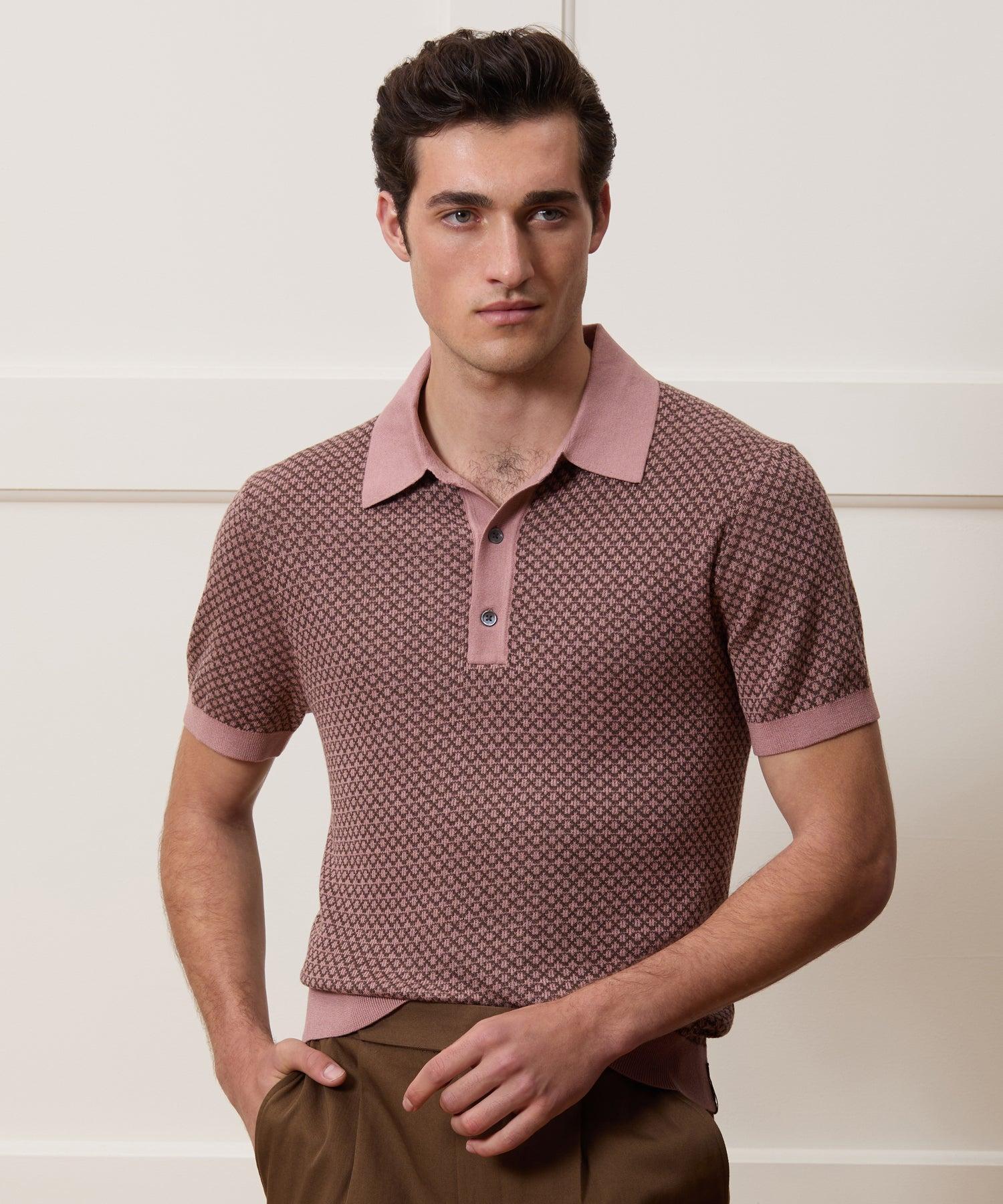 Silk-Cotton Sweater Polo Product Image