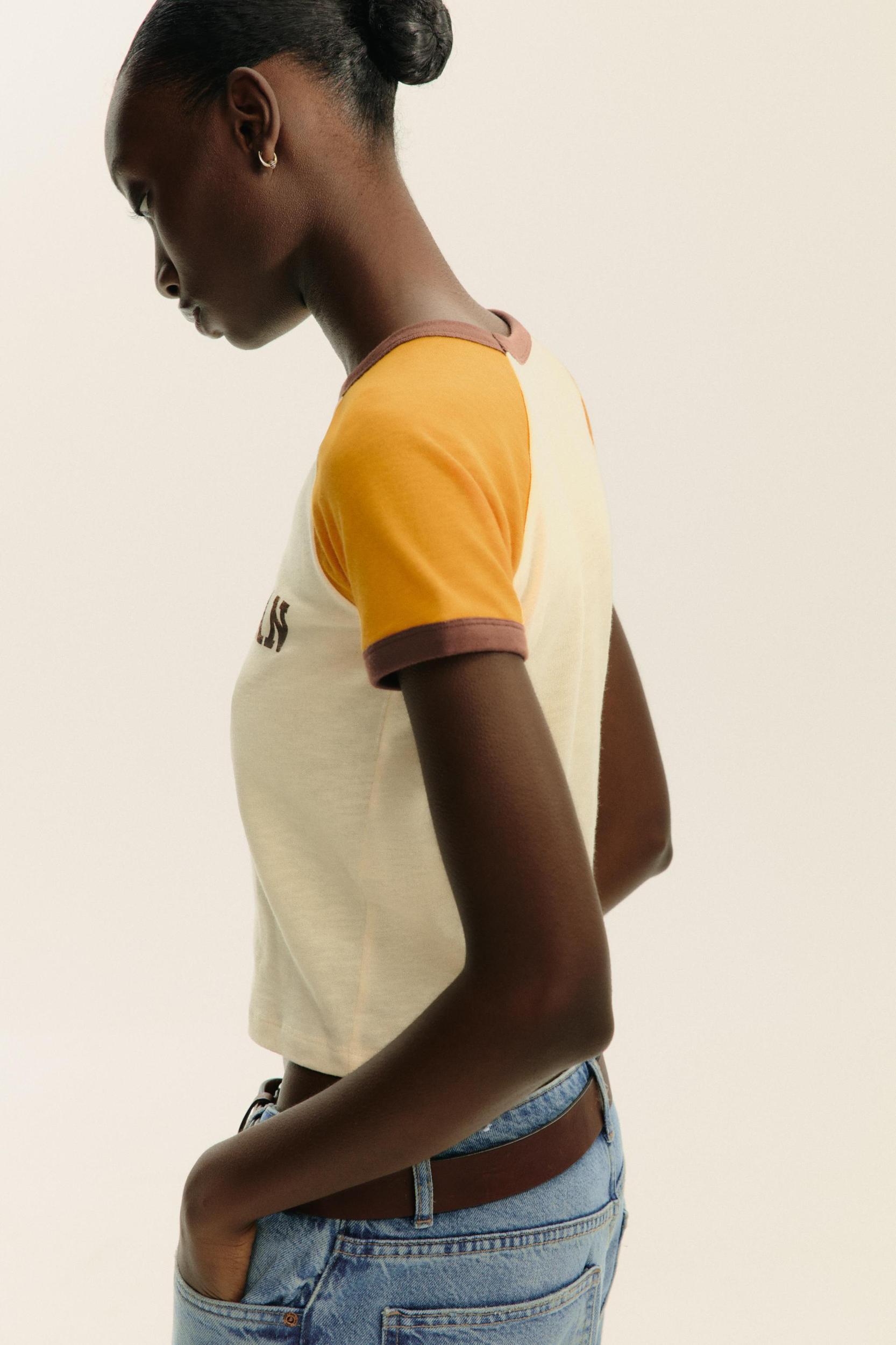TEXT RIB T-SHIRT Product Image