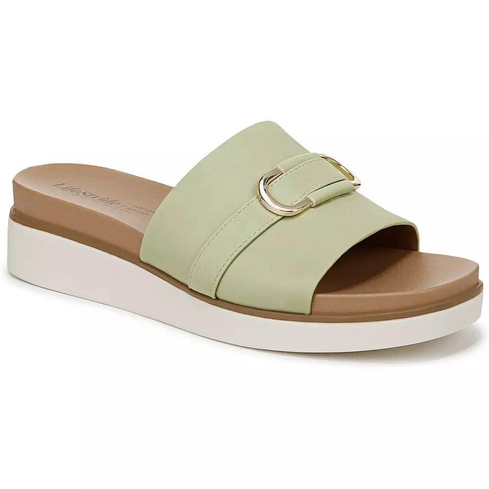 LifeStride Genevieve Women's Slide Sandals, Size: 8.5, Palm Green Product Image