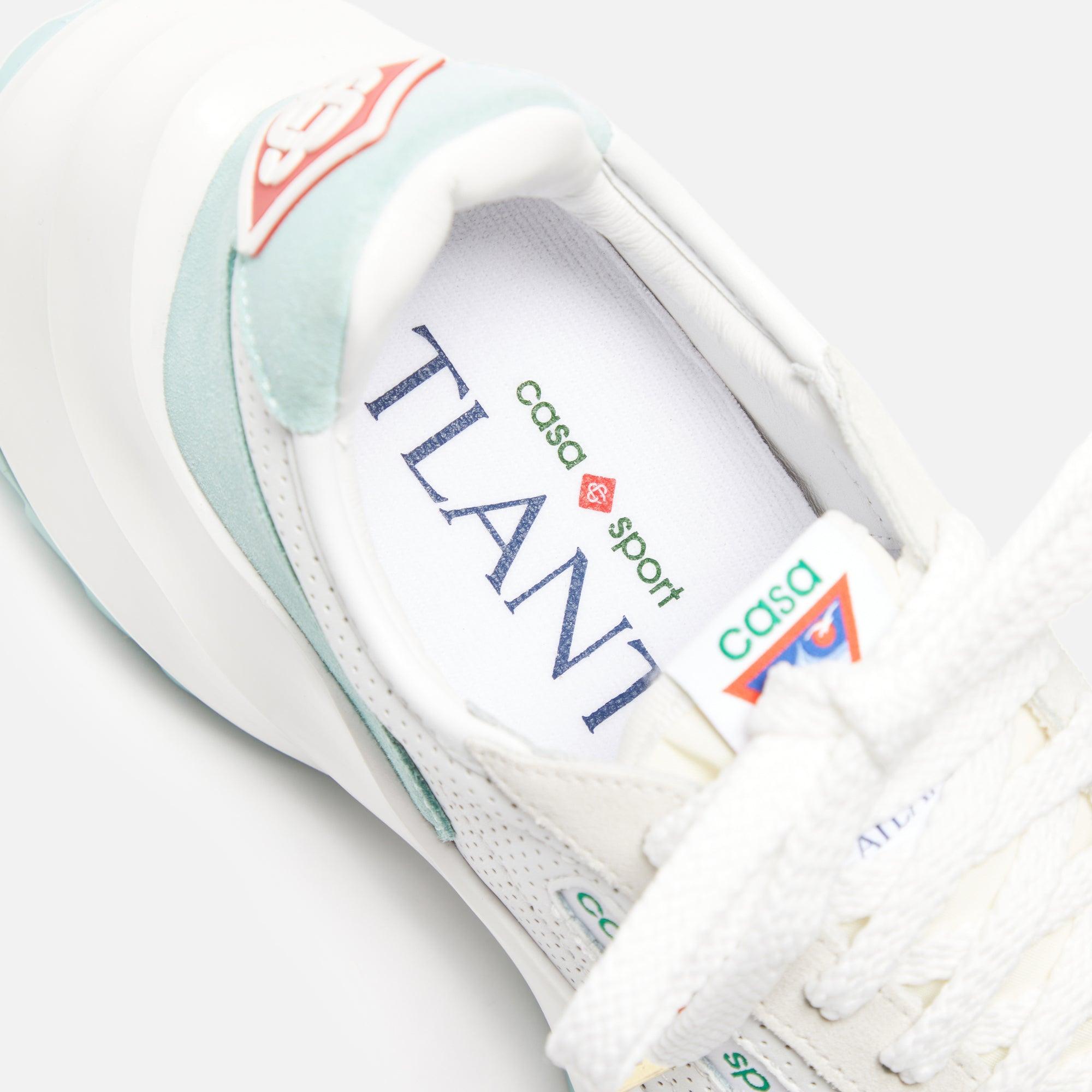 Casablanca Atlantis Leather Sneaker - White / Mint Male Product Image