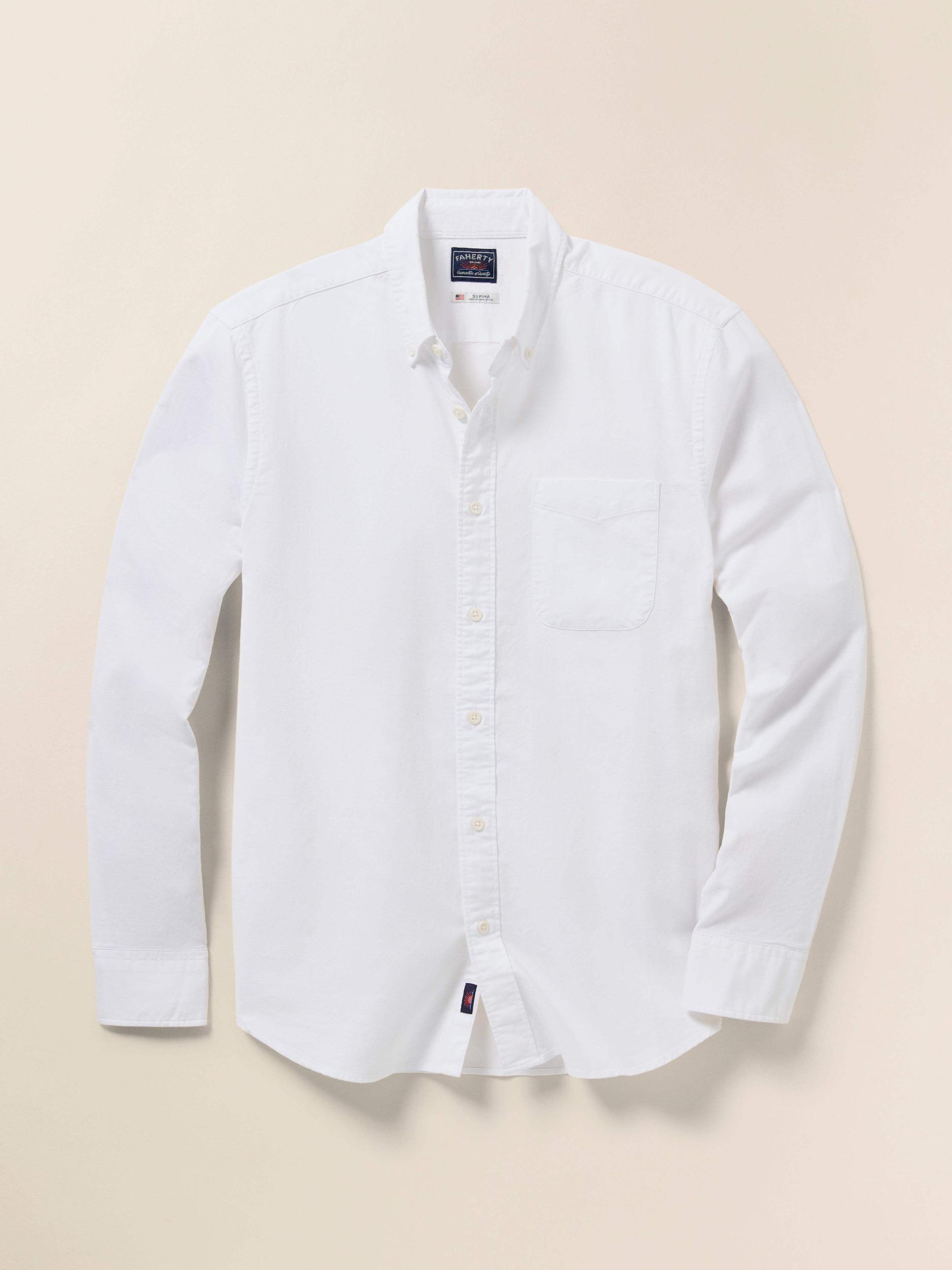 Supima Oxford Shirt - Pure White Male Product Image