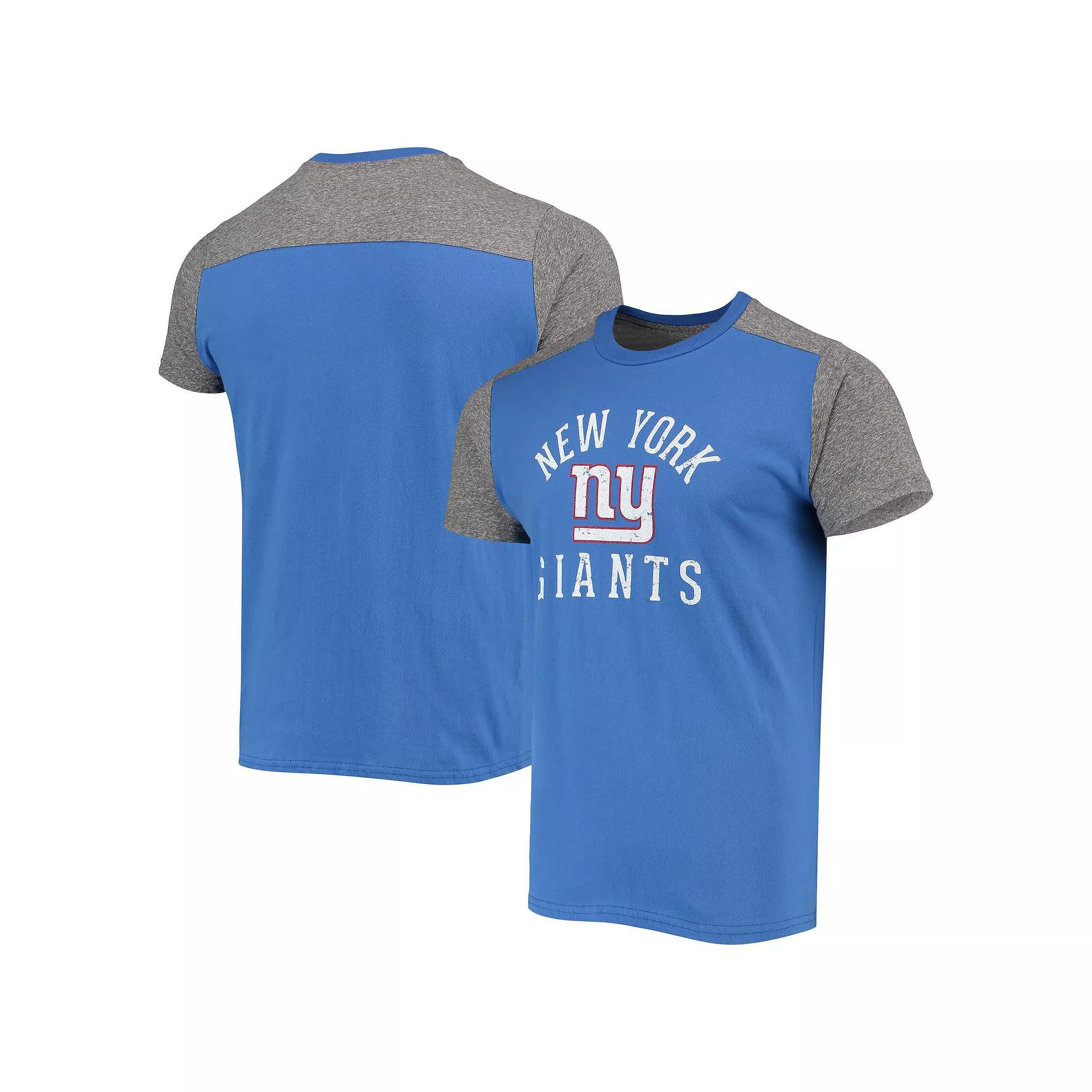 Men's Majestic Threads Royal/Gray New York Giants Field Goal Slub T-Shirt, Size: 2XL, Blue Product Image