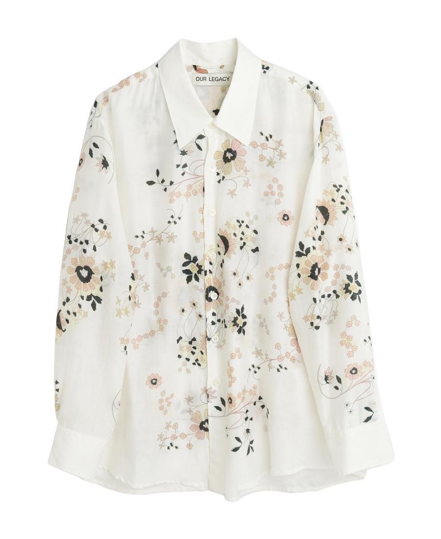 OUR LEGACY Above Shirt Floral-print Shirt In White Product Image