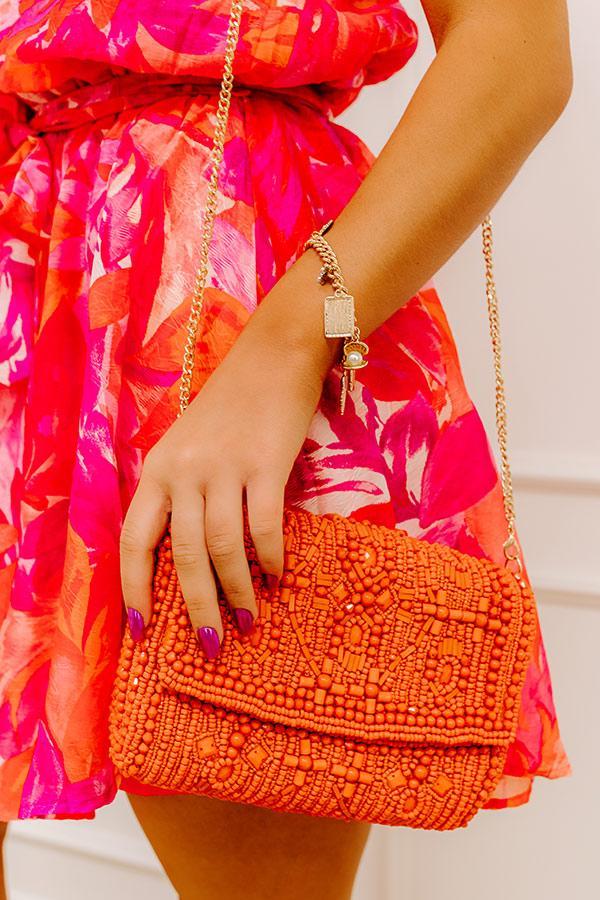 Vacay Mode Embellished Purse in Orange Product Image