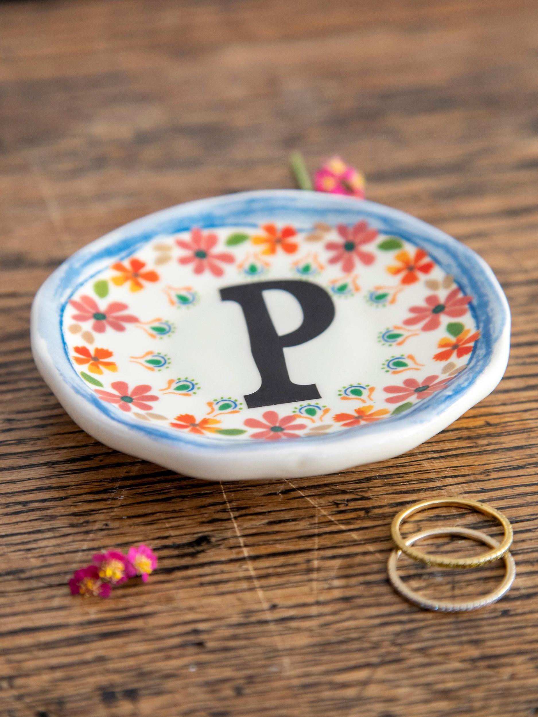 Initial Trinket Dish - P Product Image