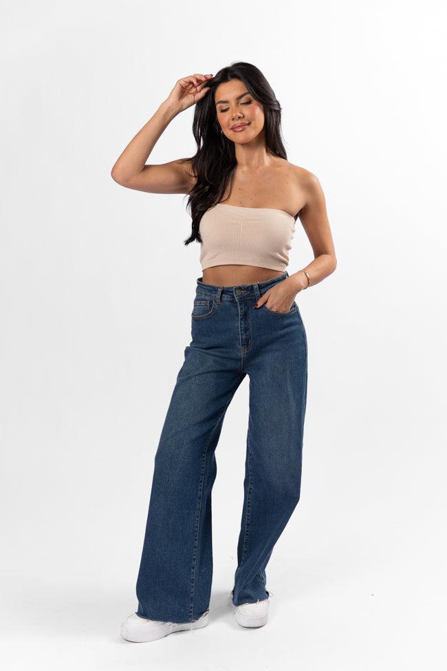 Simple Vibes Khaki Seamless Bandeau SALE Product Image