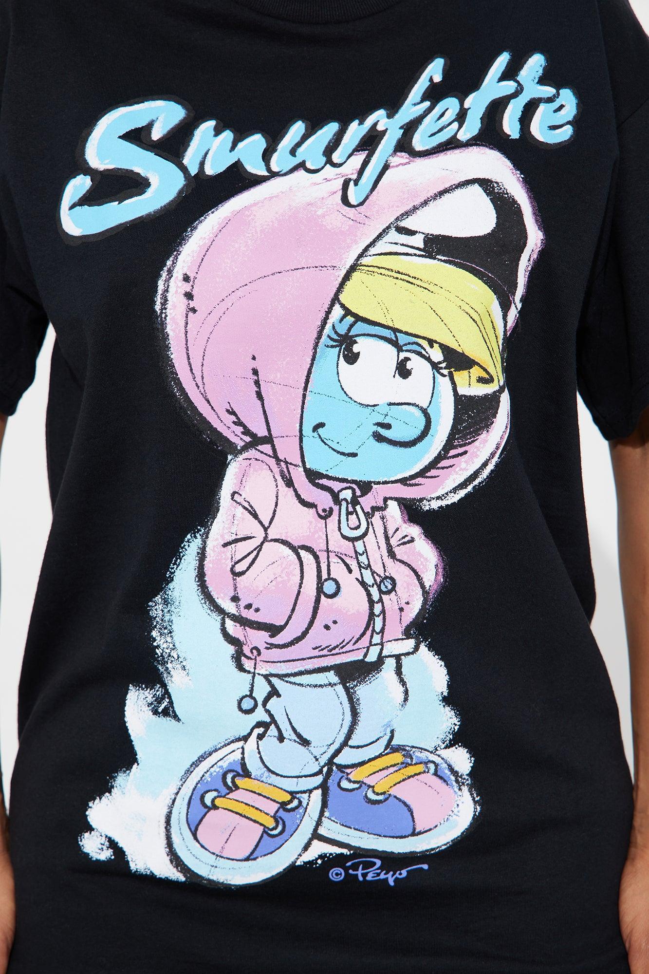 Smurfette Oversized Tee - Black Female Product Image