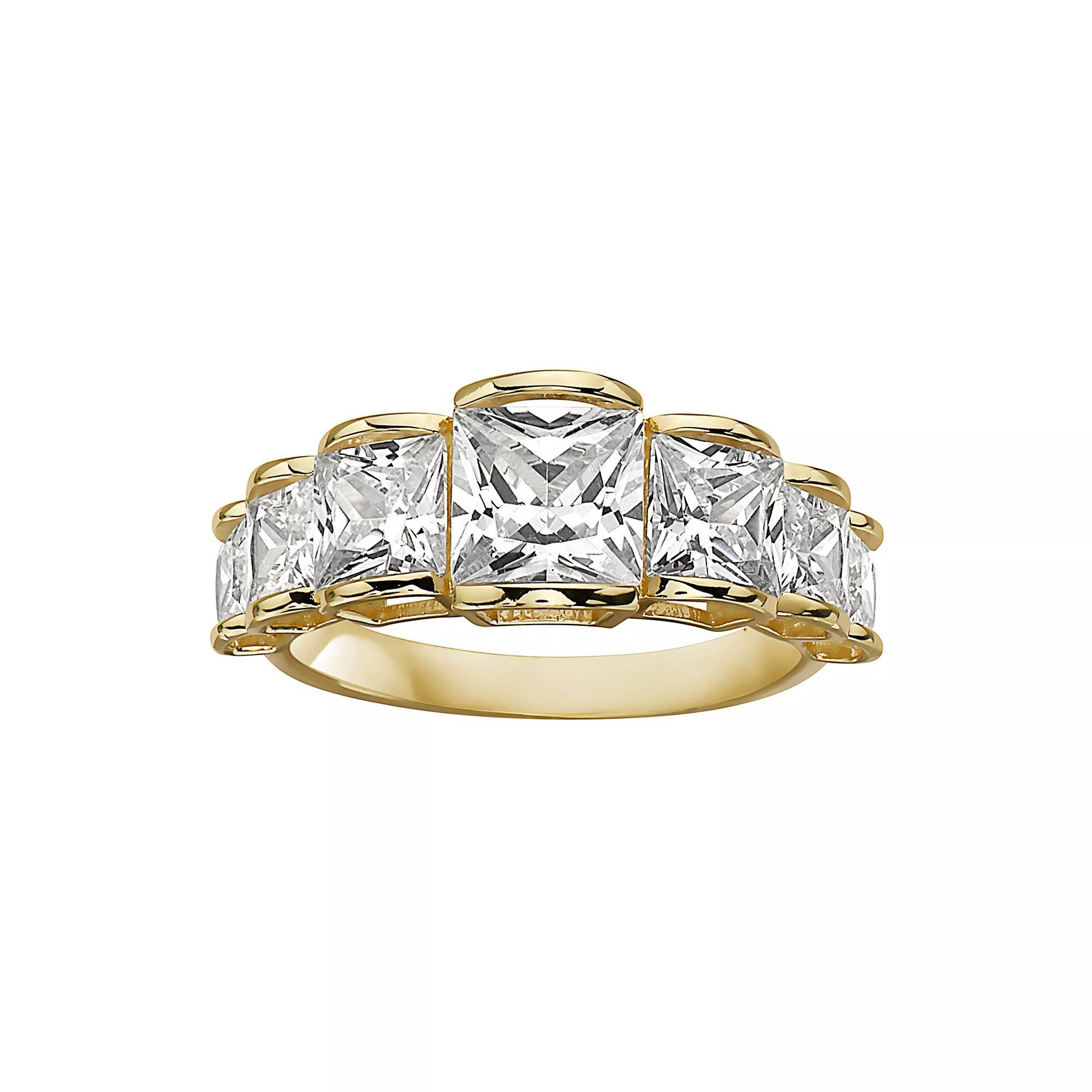 14k Gold Over Sterling Silver Cocktail Ring, Womens Gold Tone Product Image